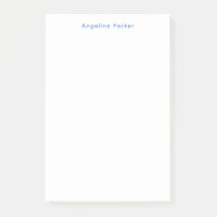 Moderne minimaliste Plaque Bleu Simple Blanc