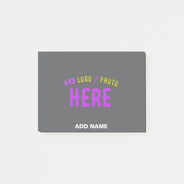 POST-IT® MODERNE MODERNE PERSONNALISABLE GRAY VÉRIFIÉ (Devant)