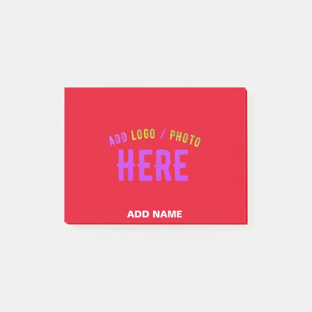 POST-IT® MODERNE MODERNE PERSONNALISABLE ROUGE VÉRIFIÉ (Devant)