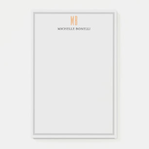 Post-it® Moderne Monogramme Professionnel Plain Simple Mini