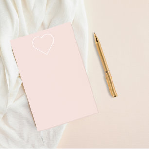 Post-it® Moderne Pastel Rose & Coeur Minimaliste Beau Cadea