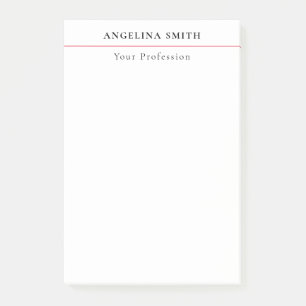 Post-it® Moderne Simple Minimaliste Blanc Rouge Professionn