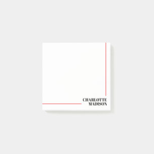 Post-it® Moderne Simple Noir Blanc Tendance Minimaliste Sim