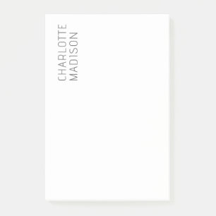 Post-it® Moderne Simple Noir Blanc Tendance Minimaliste Sim