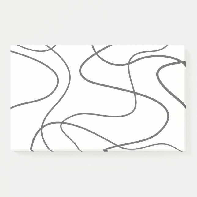 Post-it® Moderne, urbain, motif abstrait. Lignes courbes et (Devant)