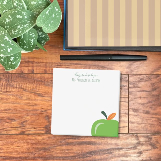 Post-It Modernes Petits Professeurs Pomme Verte (Green apple small teacher post-it notes
)