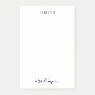 Post-it® Moderniser Une Note Du Nom De L'Enseignant Publier