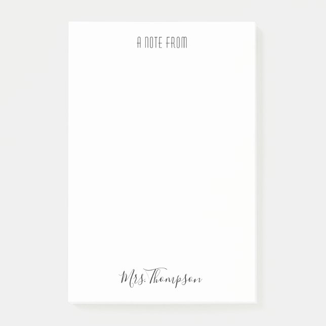 Post-it® Moderniser Une Note Du Nom De L'Enseignant Publier (Devant)