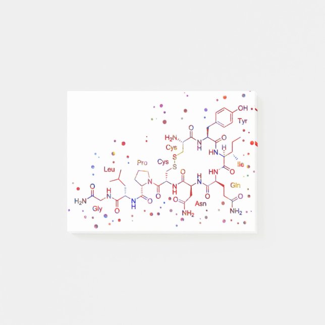 Post-it® Molécule d'oxytocine, molécules de l'amour (Devant)