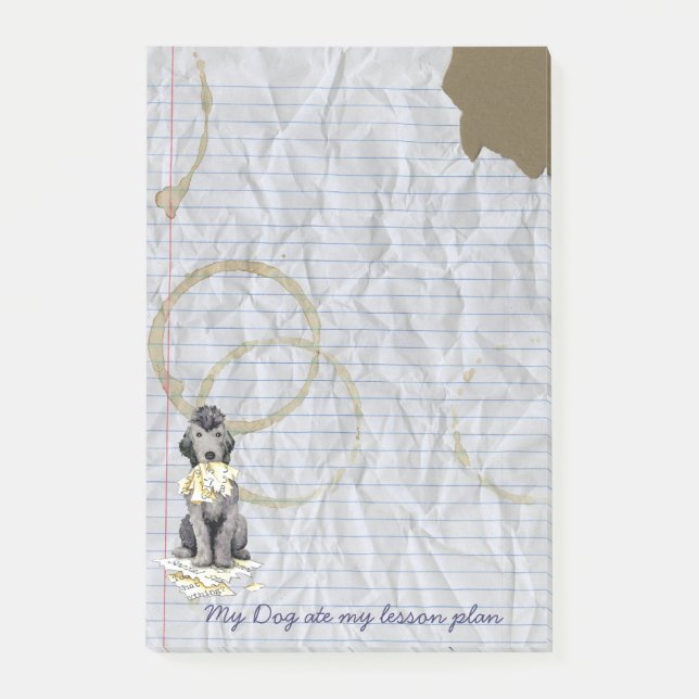 Post-it® Mon Bedlington a mangé mon plan de leçon Notes pos (Devant)