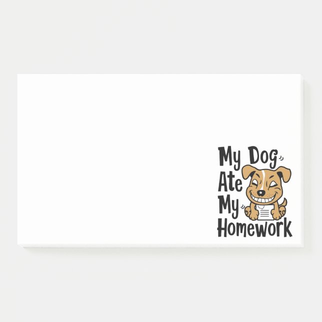 Post-it® Mon chien a mangé mes devoirs (Devant)