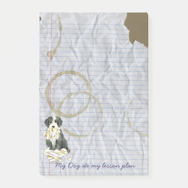 Post-it® Mon Collègue Enhardi A Mangé Mon Plan De Leçon (Devant)