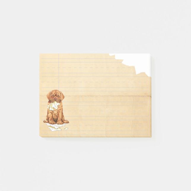Post-it® Mon Dogue de Bordeaux Mange Mes devoirs (Devant)