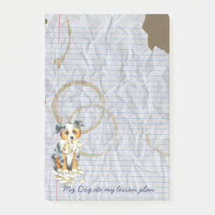 Post-it® Mon Mini Berger Américain A Mangé Mon Plan De Leço