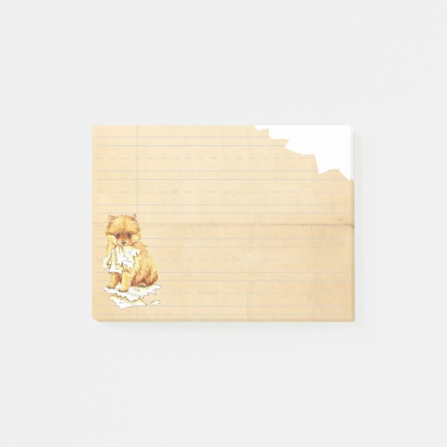 Post-it® Mon Pomeranian a mangé mon travail (Devant)
