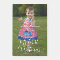 mon premier Noël bébé fille photo nom année simpl