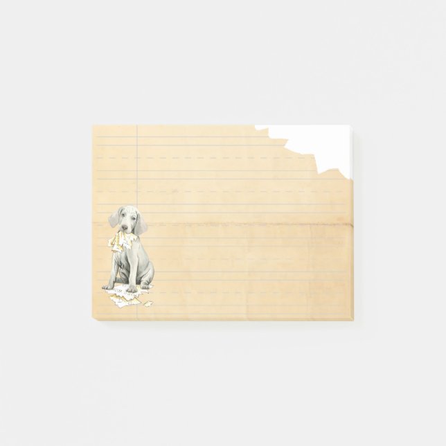 Post-it® Mon Weimaraner a mangé mon travail (Devant)