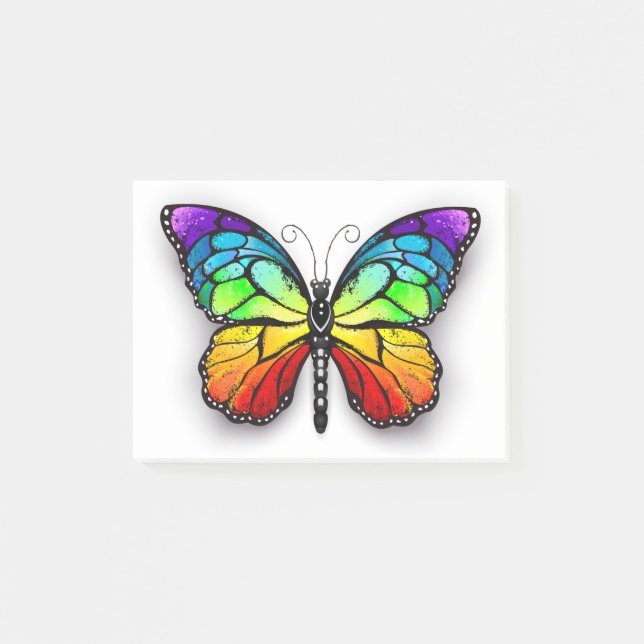 Post-it® Monarque papillon arc-en-ciel (Devant)