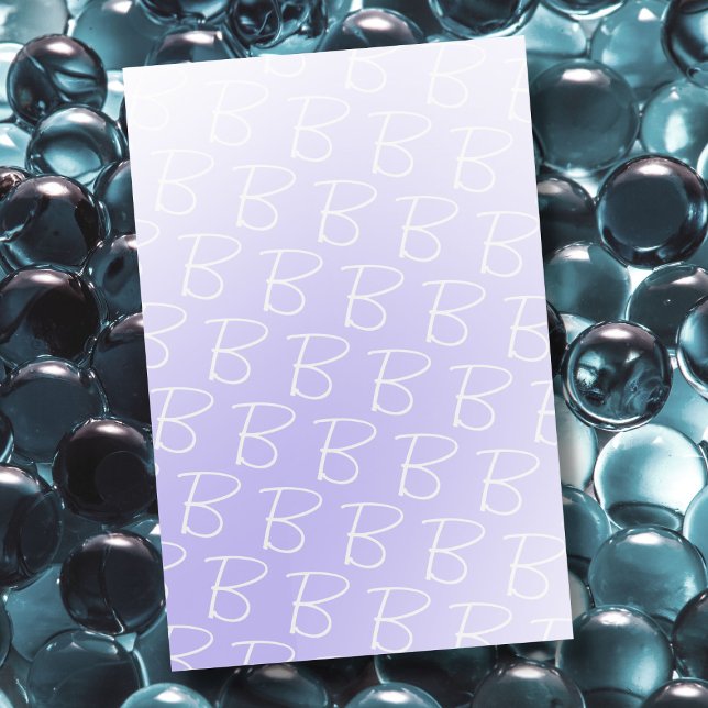 Post-it® Monogram initial pastel purple lavender gradient  (Créateur téléchargé)