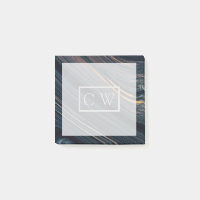 Post-it® Monogram | Obsidienne Mahogany Goldsheen (Devant)