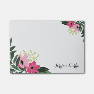 Post-it® Monogramme à bordure florale chic