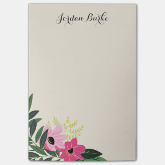 Post-it® Monogramme à bordure florale chic