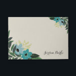 Post-it® Monogramme à bordure florale chic<br><div class="desc">Élégant bloc-notes chic avec un design de bordure florale moderne,  personnalisé avec votre nom ou autre texte personnalisé. Cliquez sur Customiser pour modifier les polices de texte et les couleurs pour créer votre propre design unique. Cadeaux personnalisés adorables !</div>