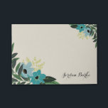 Post-it® Monogramme à bordure florale chic<br><div class="desc">Élégant bloc-notes chic avec un design de bordure florale moderne,  personnalisé avec votre nom ou autre texte personnalisé. Cliquez sur Customiser pour modifier les polices de texte et les couleurs pour créer votre propre design unique. Cadeaux personnalisés adorables !</div>
