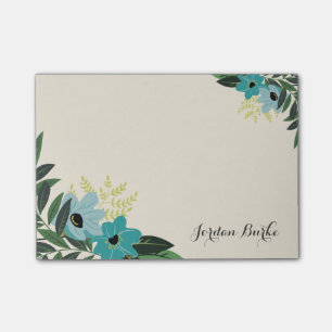 Post-it® Monogramme à bordure florale chic