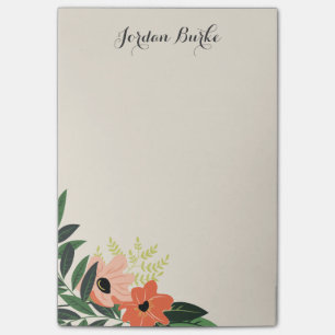 Post-it® Monogramme à bordure florale chic