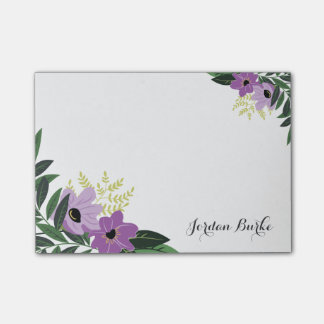 Post-it® Monogramme à bordure florale chic