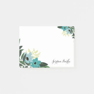 Post-it® Monogramme à bordure florale chic