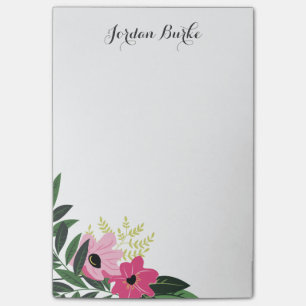 Post-it® Monogramme à bordure florale chic