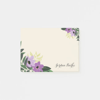 Post-it® Monogramme à bordure florale chic