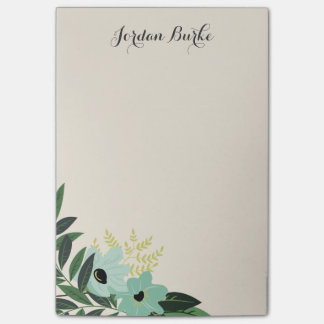 Post-it® Monogramme à bordure florale chic