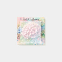 Monogramme aquarelle florale hortensia rose 