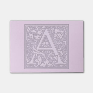 Post-it® monogramme argenté de flourish - A