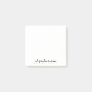 Post-it® Monogramme Blanc Minimaliste Moderne Élégant