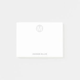 Post-it® Monogramme bleu marine moderne simple personnalisé