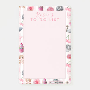 Post-it® Monogramme Blush Rose Retro Disco Ball Coquette