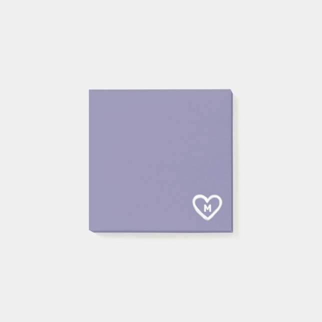 Post-it® Monogramme cardiaque mou initial (Devant)