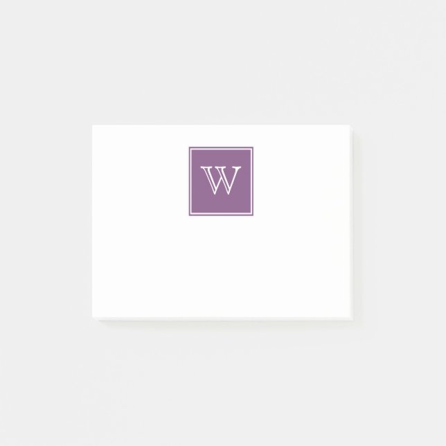 Post-it® Monogramme Carré violet Notes collantes (Devant)