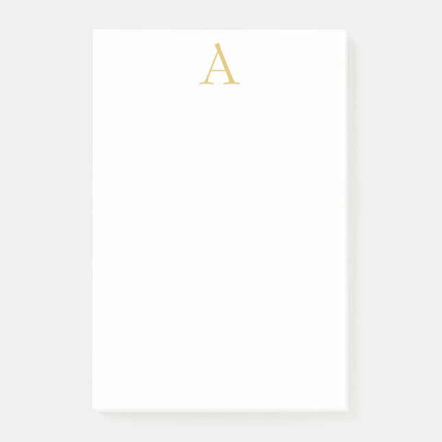 Post-it® Monogramme couleur or professionnel personnalisé (Devant)