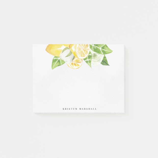 Post-it® monogramme de citrus citron post-it notes (Devant)