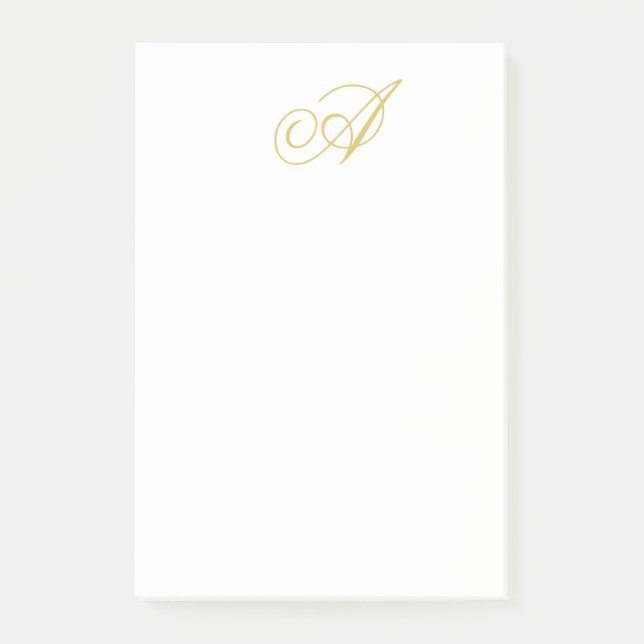 Post-it® Monogramme de couleur or professionnel classique i (Devant)