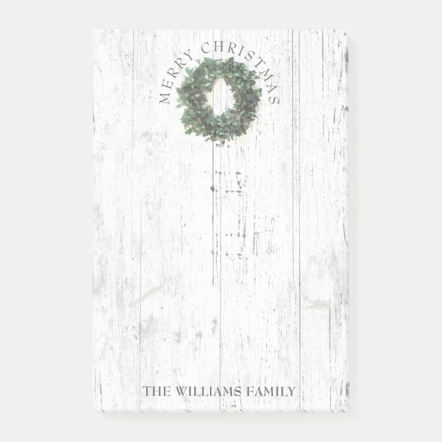 Post-it® Monogramme de couronne de laurier de bois Patiné r (Devant)