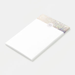 Post-it® monogramme de la parties scintillant iridescente o