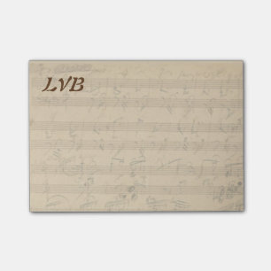 Post-it® Monogramme de manuscrit de piano de Beethoven
