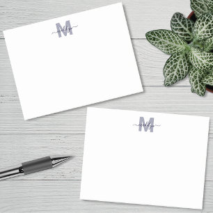 Post-it® Monogramme de nom minimaliste simple bleu marine