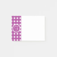 Monogramme de point Polka violet